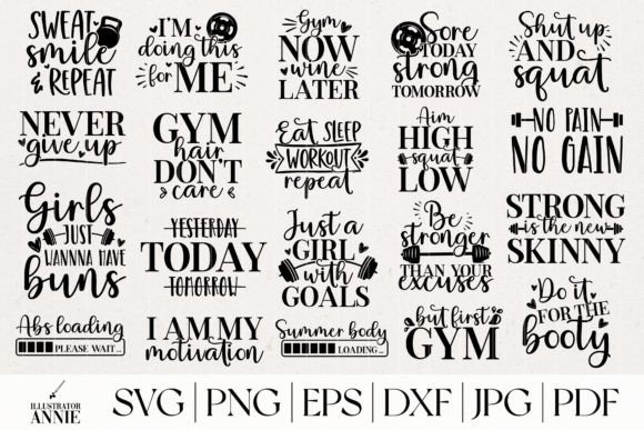 Review: Gym SVG Quote Bundle for Embroidery